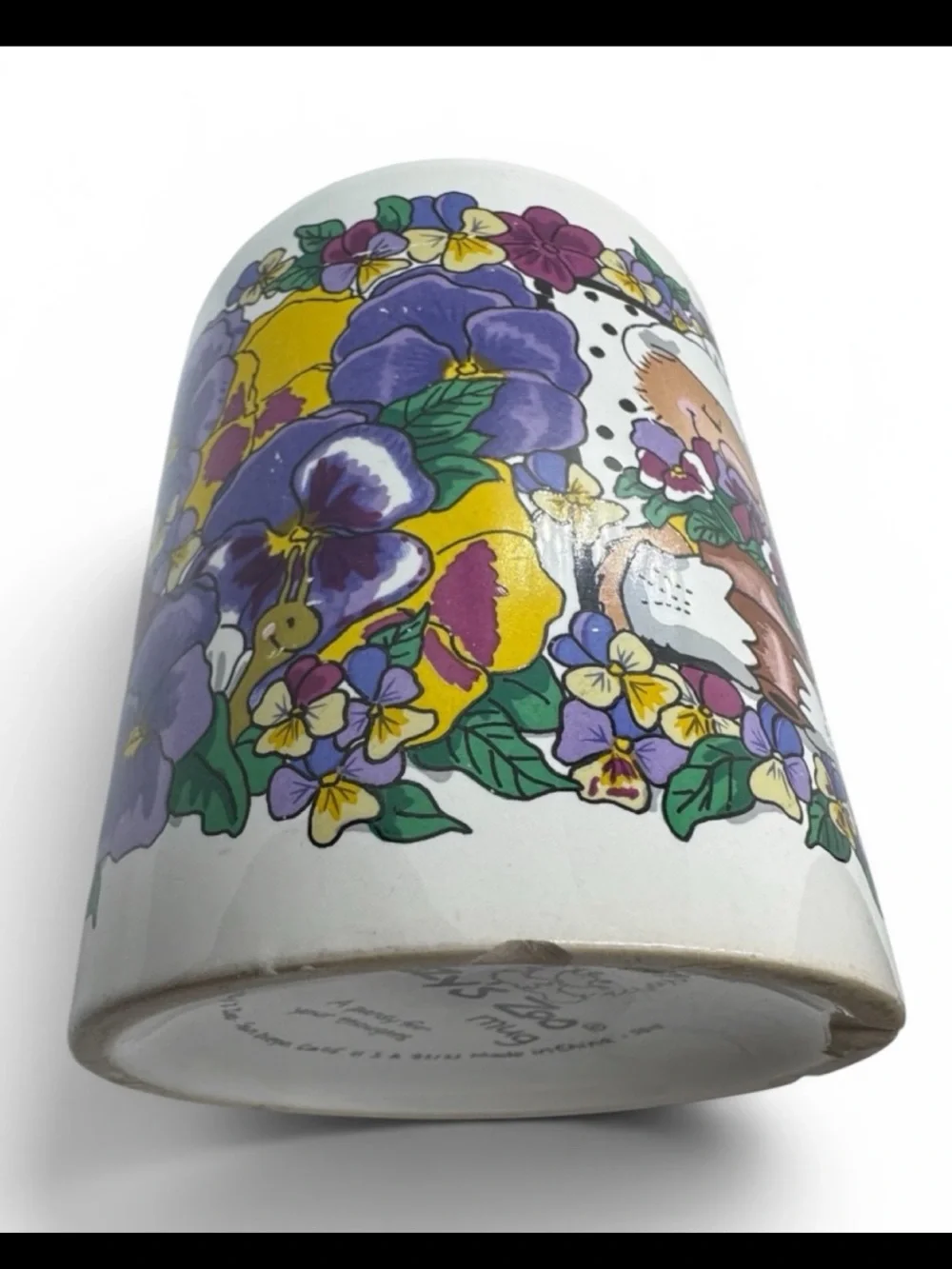 Vintage Suzie’s Zoo “A Pansy for Your Thoughts” Coffee Mug